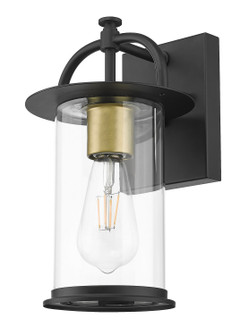 Stockwell One Light Wall Lantern in Matt Black and Brass (106|1023BK)