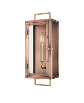 Spencer One Light Wall Lantern in Antique Copper with Brass (106|1010CP)