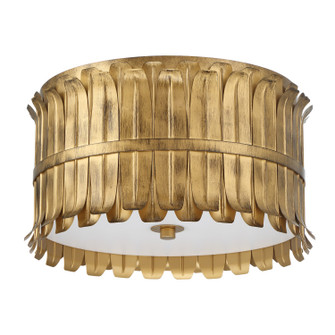 Valdaz Three Light Flush Mount in Brushed Luxe Gold (47|48258)
