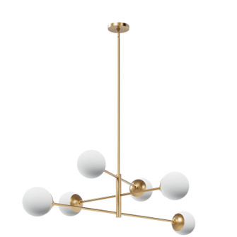 Hepburn Six Light Chandelier in Alturas Gold (47|13207)