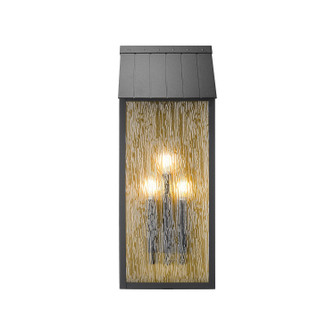 Point Two Light Outdoor Wall Sconce in Black, Brass (78|AC8059BK)