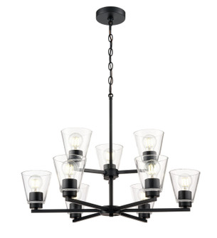 Strayhan Nine Light Chandelier in Matte Black (59|64109MB)