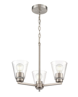 Strayhan Three Light Chandelier in Brushed Nickel (59|64103BN)