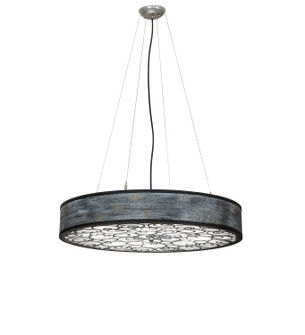 Cilindro Four Light Pendant in Weathered Wicker/ Black Paint (57|283991)