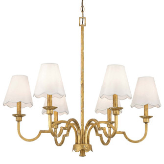 Cheshire Six Light Chandelier in Vintage Gold (62|70086VGWY)