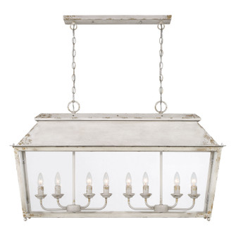 Abingdon Eight Light Linear Pendant in Antique Ivory (62|0804LPAI)