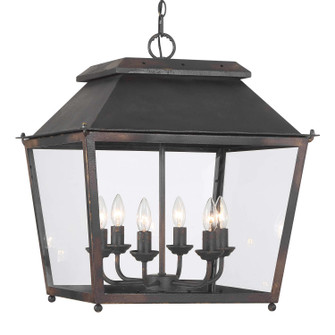 Abingdon Six Light Pendant in Antique Black Iron (62|08046PABI)