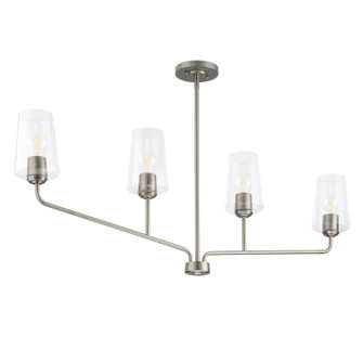 Celino Four Light Linear Chandelier in Brushed Nickel (54|P400441009)