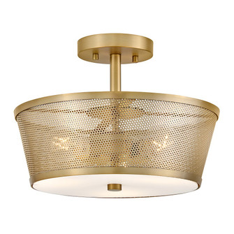 Cash LED Semi-Flush Mount in Lacquered Brass (531|84421LCB)