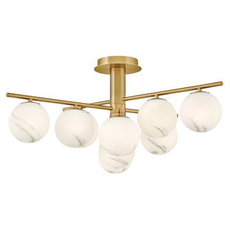 Selene LED Semi-Flush Mount in Lacquered Brass (138|FR41903LCB)