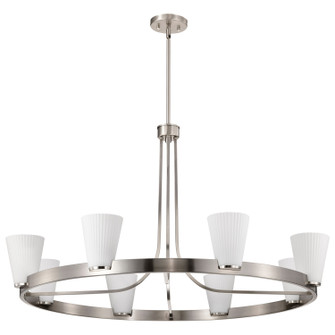 Royale Eight Light Chandelier in Brushed Nickel (72|608739)