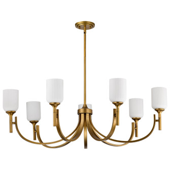 Solara Seven Light Chandelier in Natural Brass (72|608671)