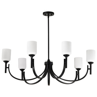 Solara Seven Light Chandelier in Matte Black (72|608651)