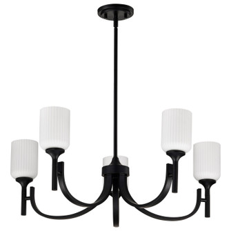 Solara Five Light Chandelier in Matte Black (72|608650)