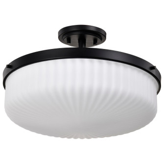 Solara Three Light Semi-Flush Mount in Matte Black (72|608647)