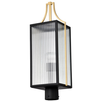 Holden One Light Outdoor Post Lantern in Black / Gold (72|608504)