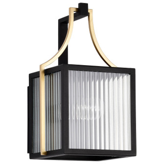 Holden One Light Outdoor Wall Lantern in Black / Gold (72|608501)