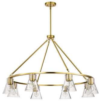 Gianna Eight Light Chandelier in Vintage Brass (72|608346)