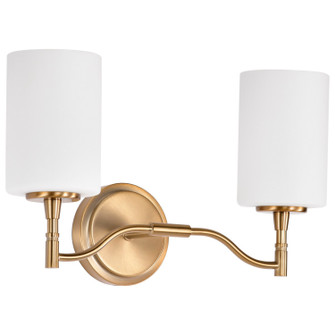 Liam Two Light Vanity in Burnished Brass (72|608202)