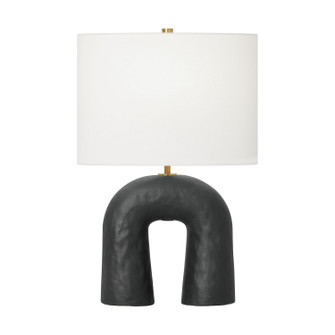 Aura One Light Table Lamp in Rough Black Ceramic (454|HT1081RBC1)