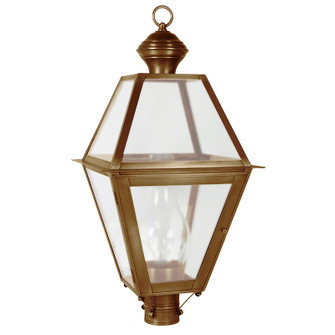 Boston One Light Post Mount in Antique Brass (196|1073ABCIMFST)
