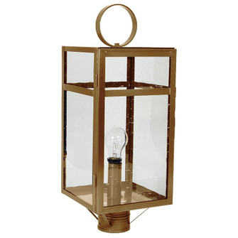 Newport One Light Post Mount in Antique Brass (196|63953ABMEDCSG)