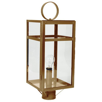 Newport One Light Post Mount in Antique Brass (196|63953ABMEDCLR)