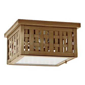 Weave Two Light Flush Mount in Antique Brass (196|4404WABMED2FST)