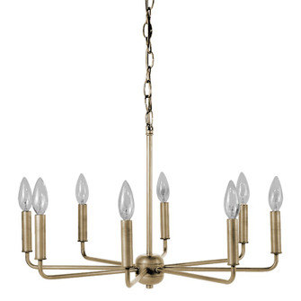Lexington Eight Light Chandelier in Antique Brass (196|17832ABLT8)