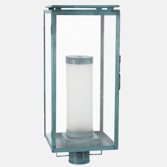 Downtown One Light Post Mount in Verdi Gris (196|11653VGFCYLFST)