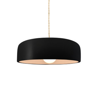 Radiance Collection One Light Pendant in Matte Black (102|CER6571CRBMBLKBEIGTWST)