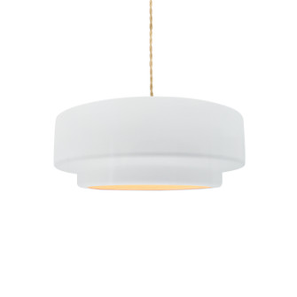 Radiance Collection One Light Pendant in Brushed Nickel (102|CER6540WHTNCKLBEIGTWST)