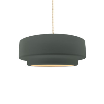 Radiance Collection One Light Pendant in Matte Black (102|CER6540PWGNMBLKBEIGTWST)