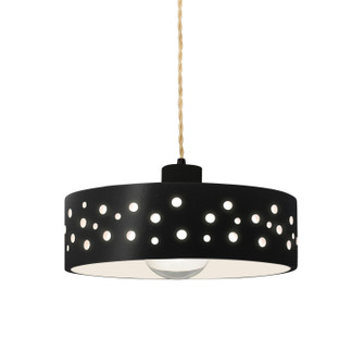 Radiance Collection One Light Pendant in Matte Black (102|CER6467BLKMBLKBEIGTWST)
