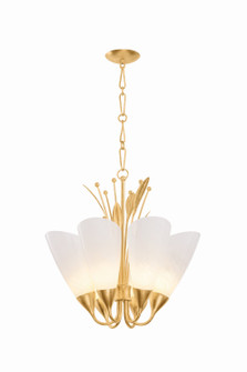 Forest Glen Six Light Chandelier in Vintage Gold Leaf (70|9526VGL)