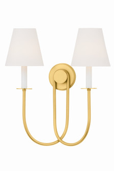 Midtown Two Light Wall Sconce in Aged Brass (70|4082AGB)