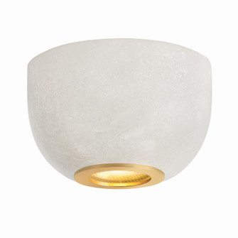 Bains Corner One Light Flush Mount in Aged Brass (70|3231AGB)