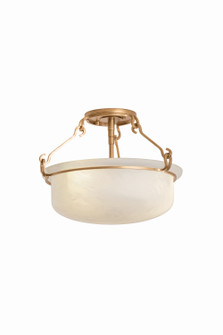 Lowerre Two Light Semi Flush Mount in Patina Gold Leaf (70|1552PGL)