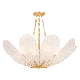 Galena Nine Light Chandelier in Vintage Gold Leaf (68|53834VGL)