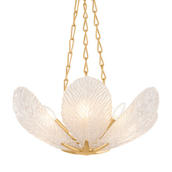 Galena Six Light Chandelier in Vintage Gold Leaf (68|53824VGL)