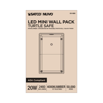 LED Turtle Safe Wall Pack in Black (230|65888)