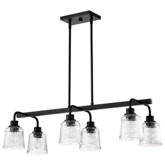 Grayson Six Light Island Pendant in Matte Black (72|608610)