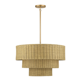Weavington Six Light Chandelier in Antique Gold Leaf (107|6059648)