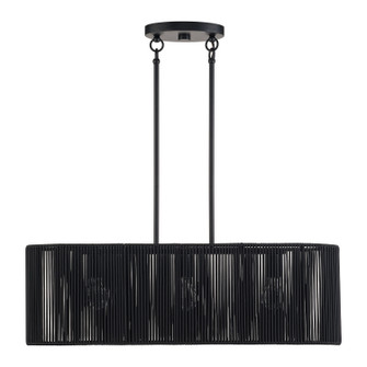 Acordia Three Light Linear Chandelier in Black (107|6023404)