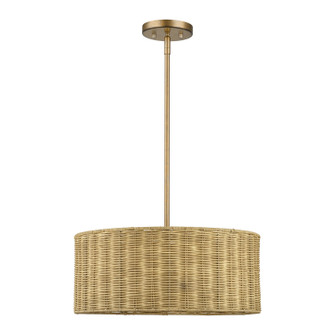 Weavington Three Light Chandelier in Antique Gold Leaf (107|6004348)