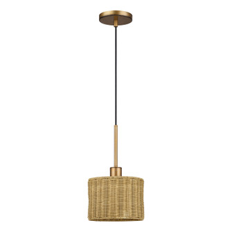 Weavington One Light Mini Pendant in Antique Gold Leaf (107|6004148)