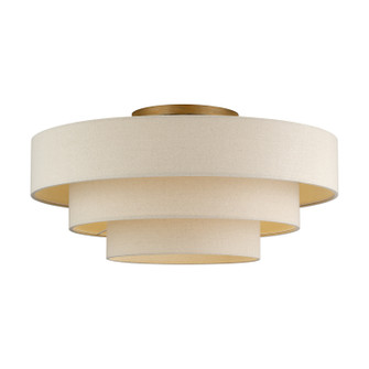 Bellingham Five Light Semi-Flush Mount in Antique Gold Leaf (107|5887748)