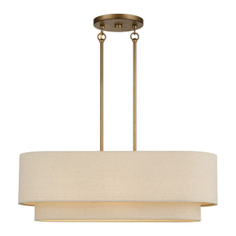 Bellingham Three Light Linear Chandelier in Antique Gold Leaf (107|5887248)