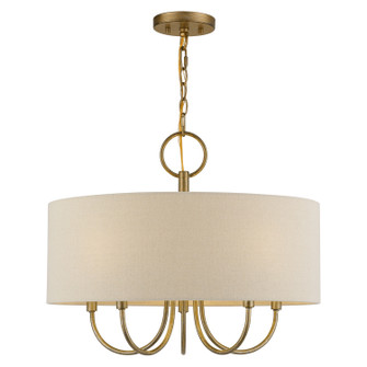 Bellingham Five Light Chandelier in Antique Gold Leaf (107|5886548)