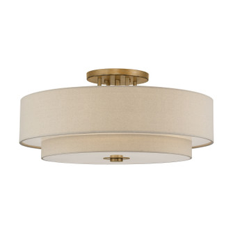 Bellingham Six Light Semi-Flush Mount in Antique Gold Leaf (107|5885748)